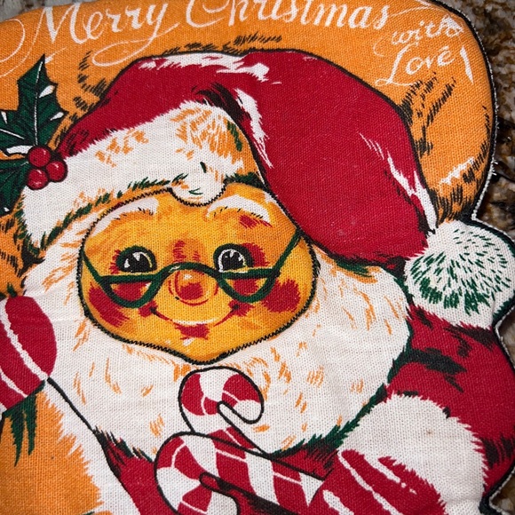 Vintage Christmas Mrs Clause Padded Pot Holder Wall Decor 10” - Picture 5 of 5